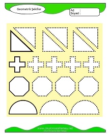 Geometrik Şekiller Çalışma Sayfaları